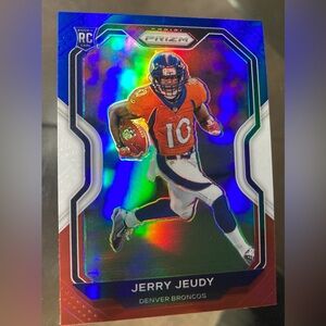 2020 Panini Prizm RED WHITE BLUE PRIZM / Jerry Jeudy ROOKIE Broncos Browns Rc